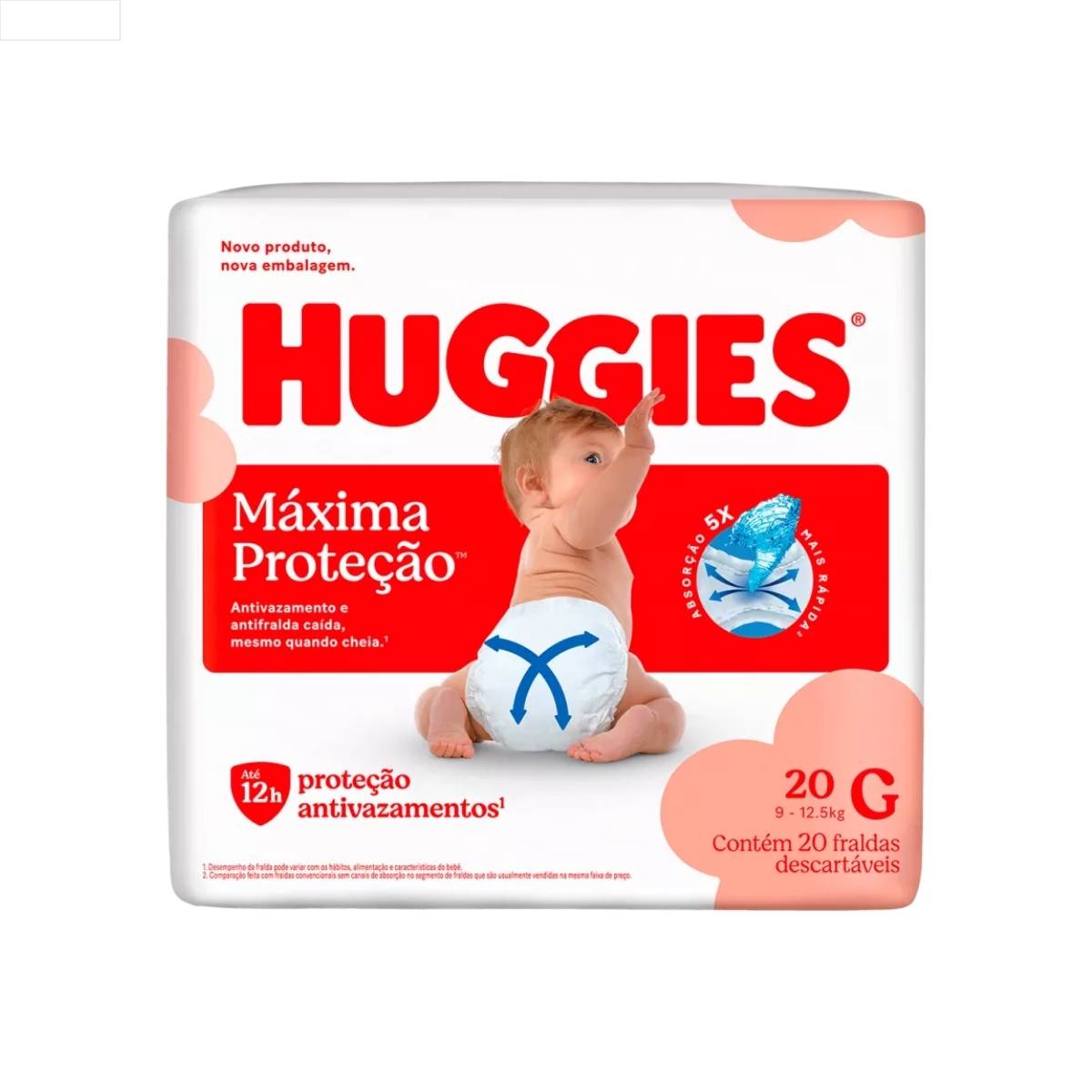FRALDA INFANTIL HUGGIES C/20 SUPREME CARE JUMBO G