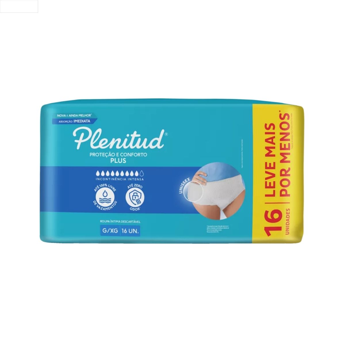 FRALDA GERIÁTRICA PLENITUD C/16 ACTIVE PLUS G/XG