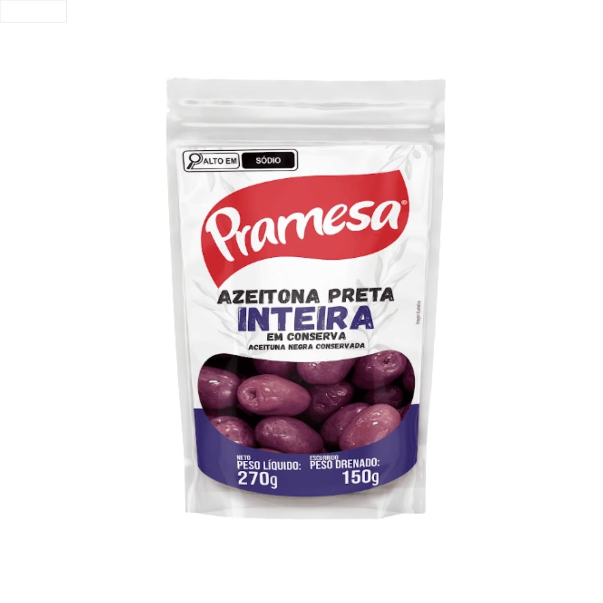 AZEITONA PRETA INTEIRA PRAMESA SACHÊ 150GA
