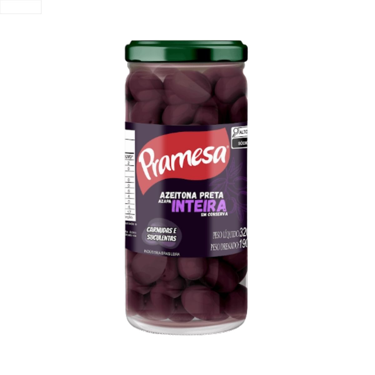 AZEITONA PRETA INTEIRA PRAMESA 190G