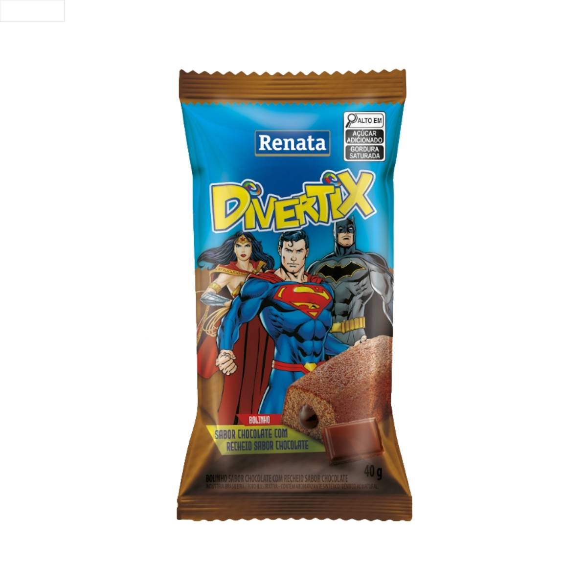MINI BOLOS RENATA DIVERTIX  CHOC COM CHOC 40 G