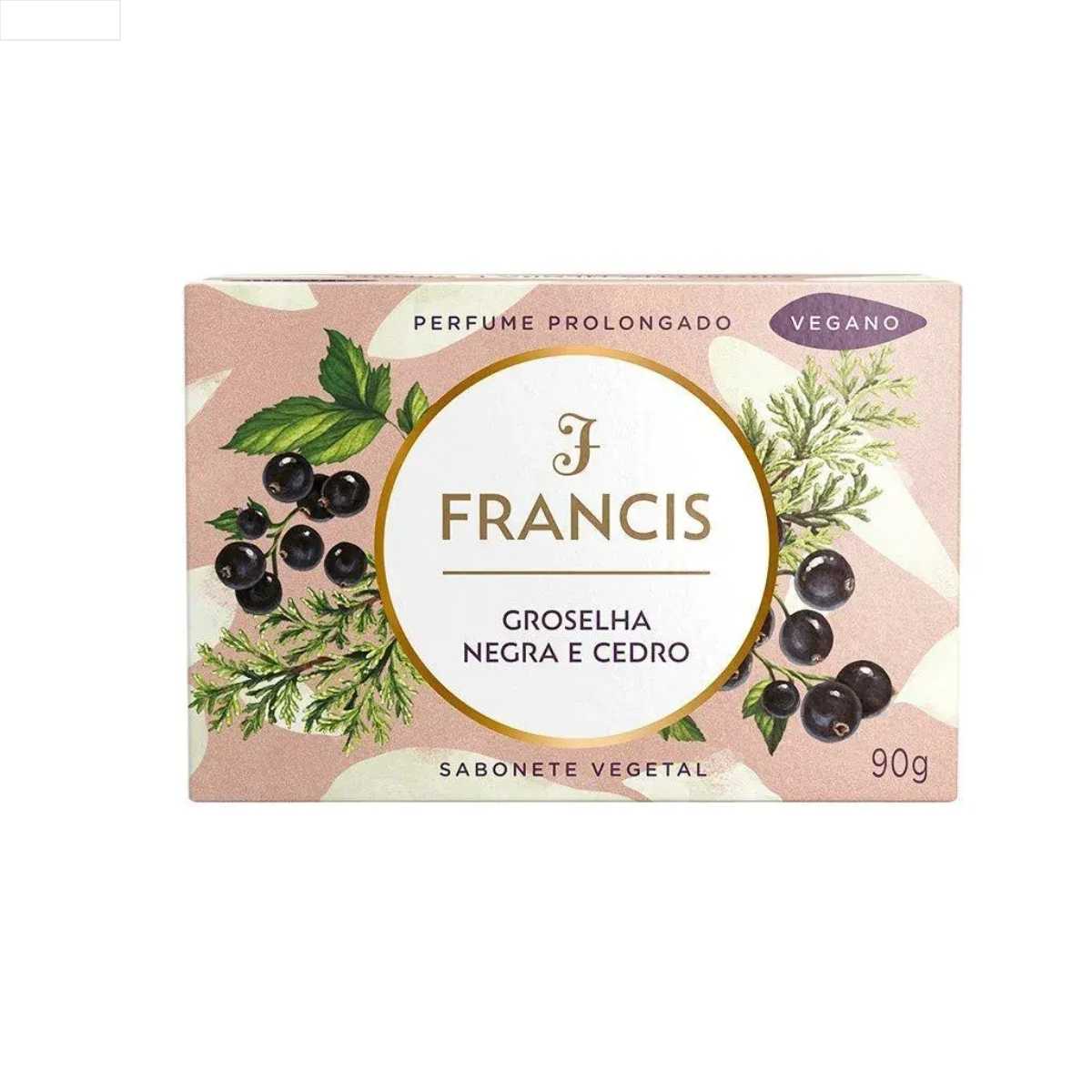 SABONETE EM BARRA FRANCIS GROSELHA NEGA E CEDRO 90G
