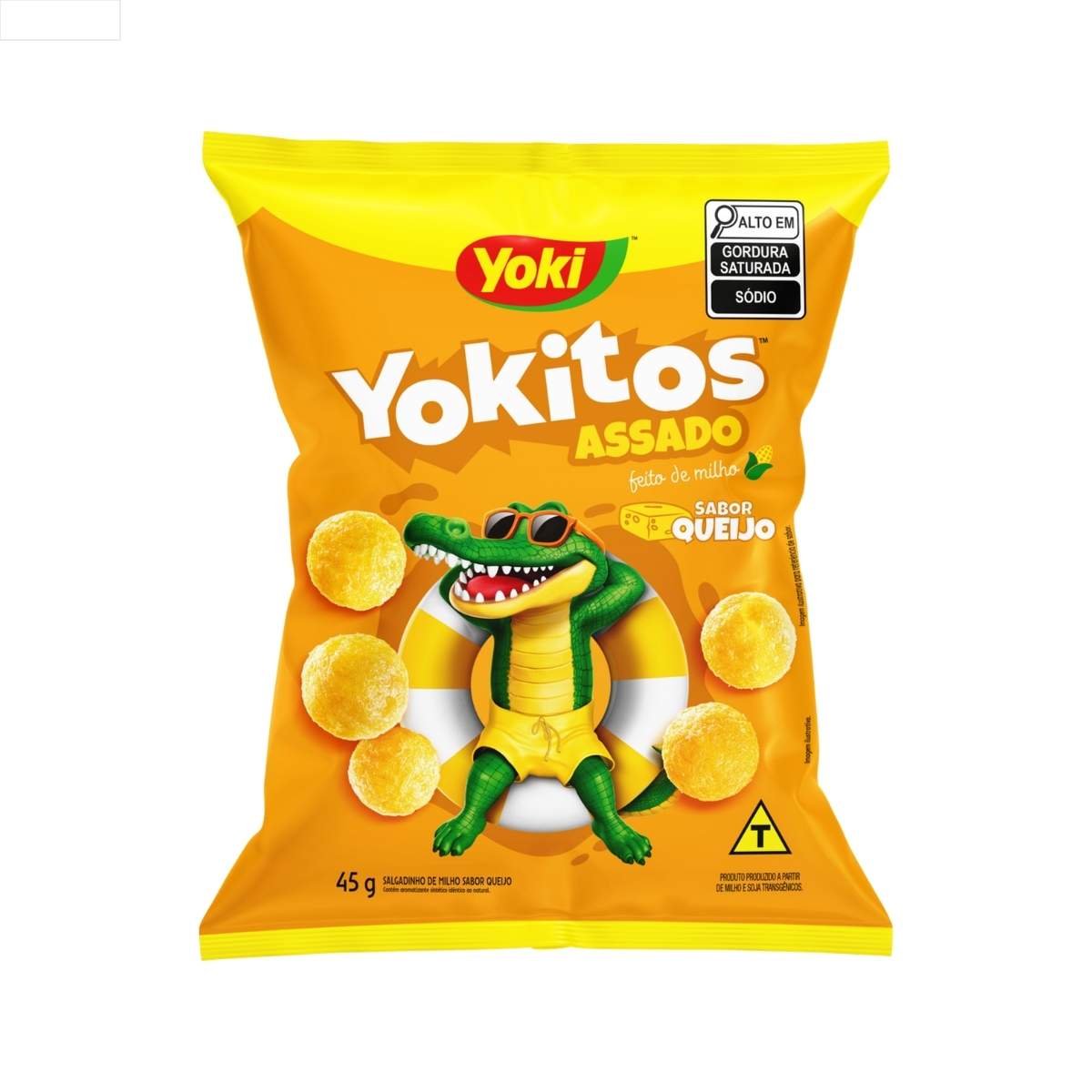 SALGADINHO DE MILHO BOLINHA QUEIJO YOKI YOKITOS PACOTE 45G
