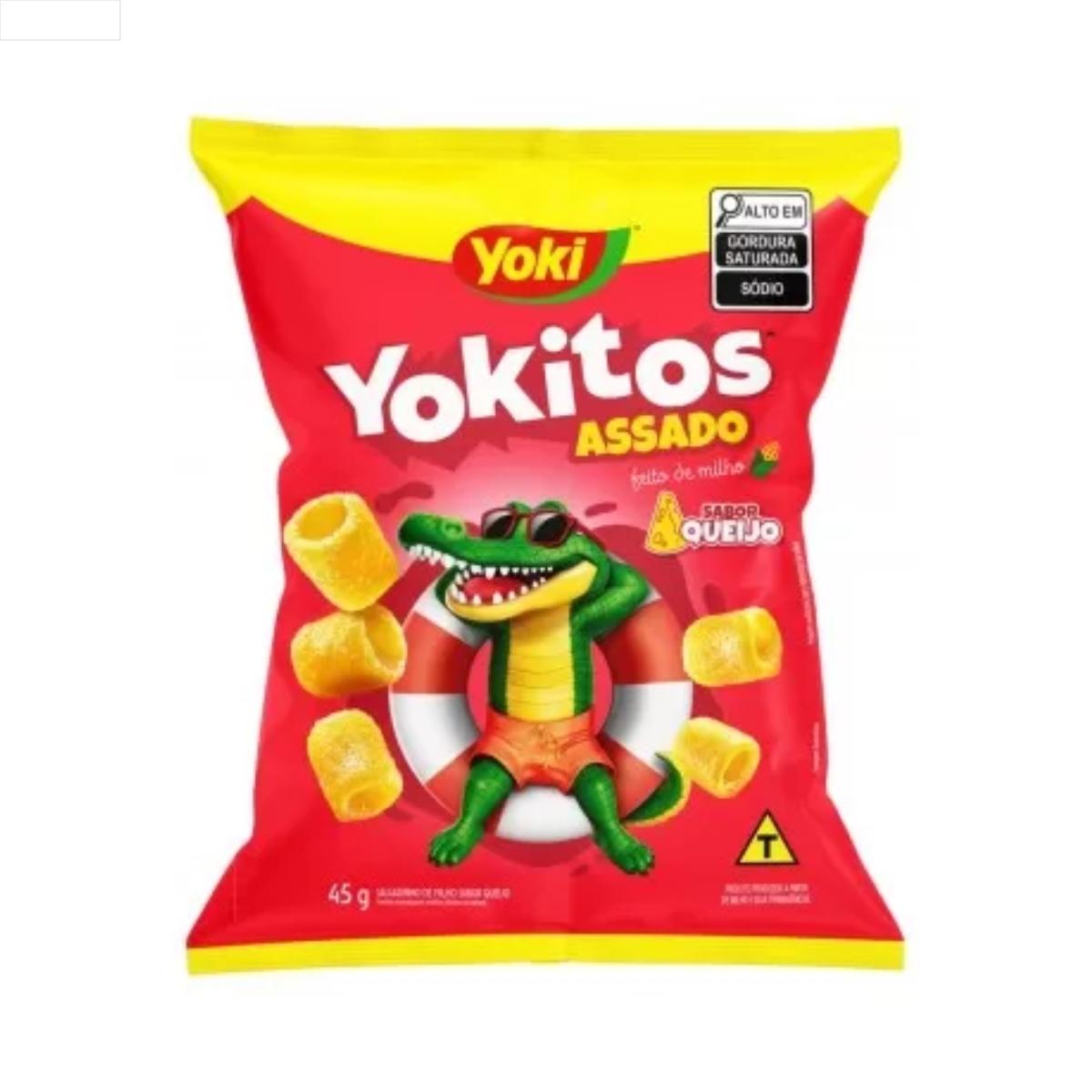 SALGADINHO DE MILHO TUBINHO QUEIJO YOKI YOKITOS PACOTE 45G