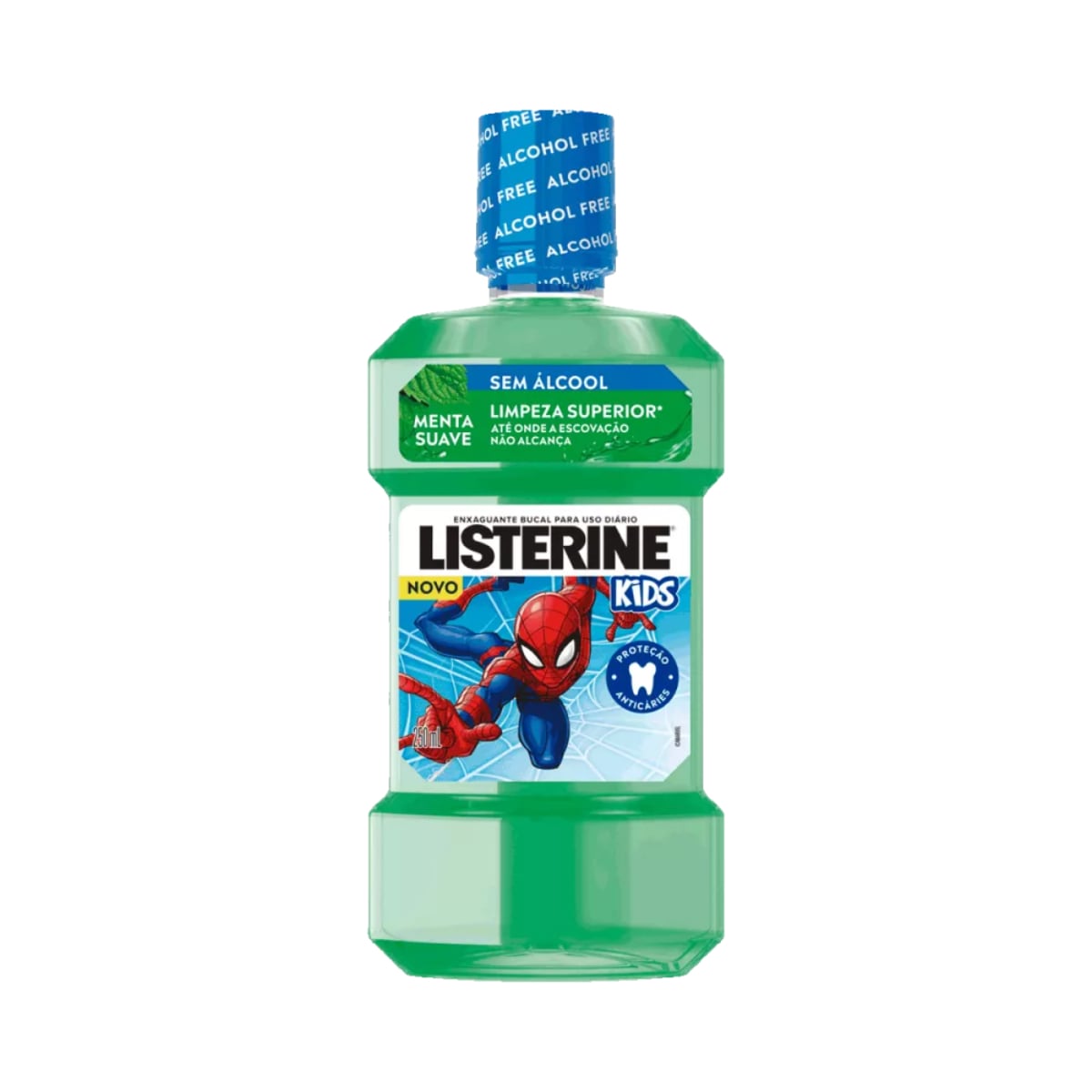 ENXAGUANTE BUCAL ZERO ÁLCOOL MENTA SUAVE LISTERINE KIDS FRASCO 250ML
