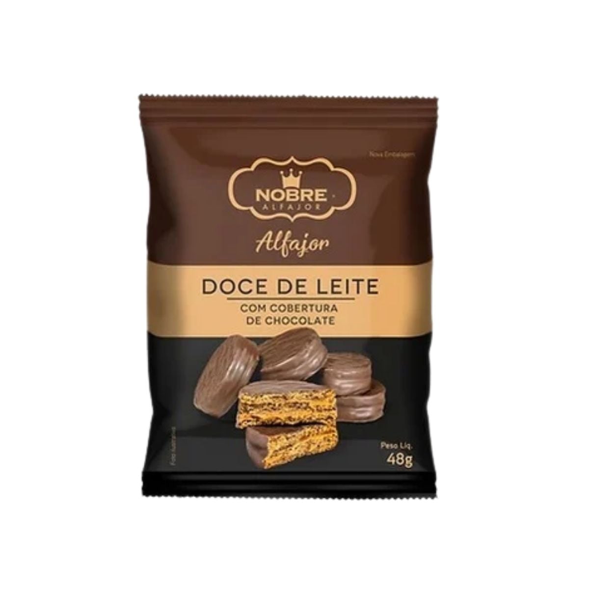 ALFAJOR NOBRE 50G CHOCOLATE MEIO AMARGO (72)