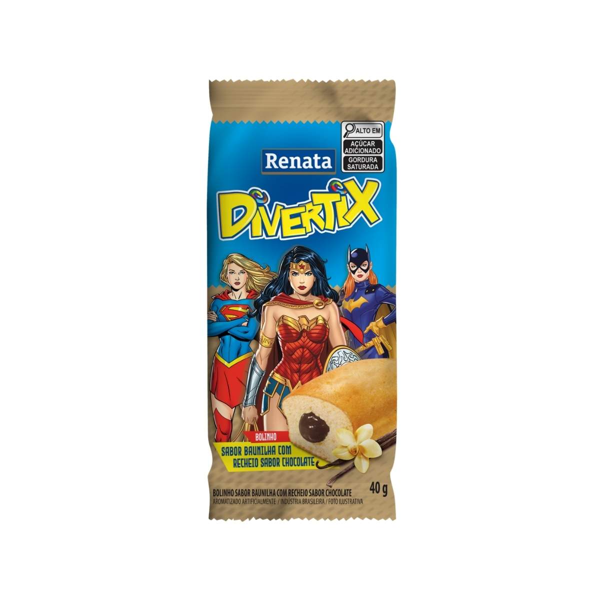 BOLINHO RENATA DIVERTIX BAUNILHA COM CHOCOLATE 40G (40)