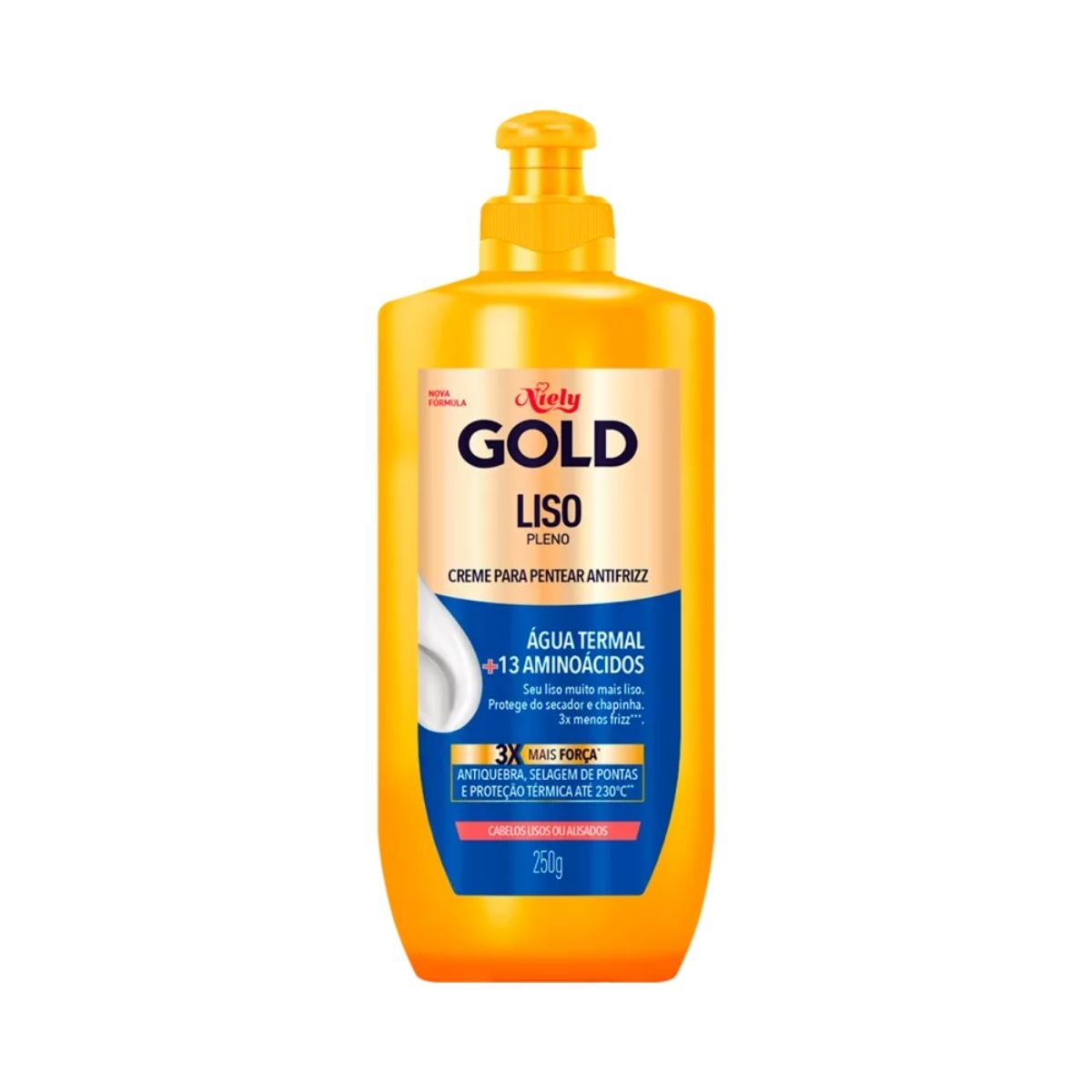 CREME PARA PENTEAR NIELY GOLD LISO PLENO 250G