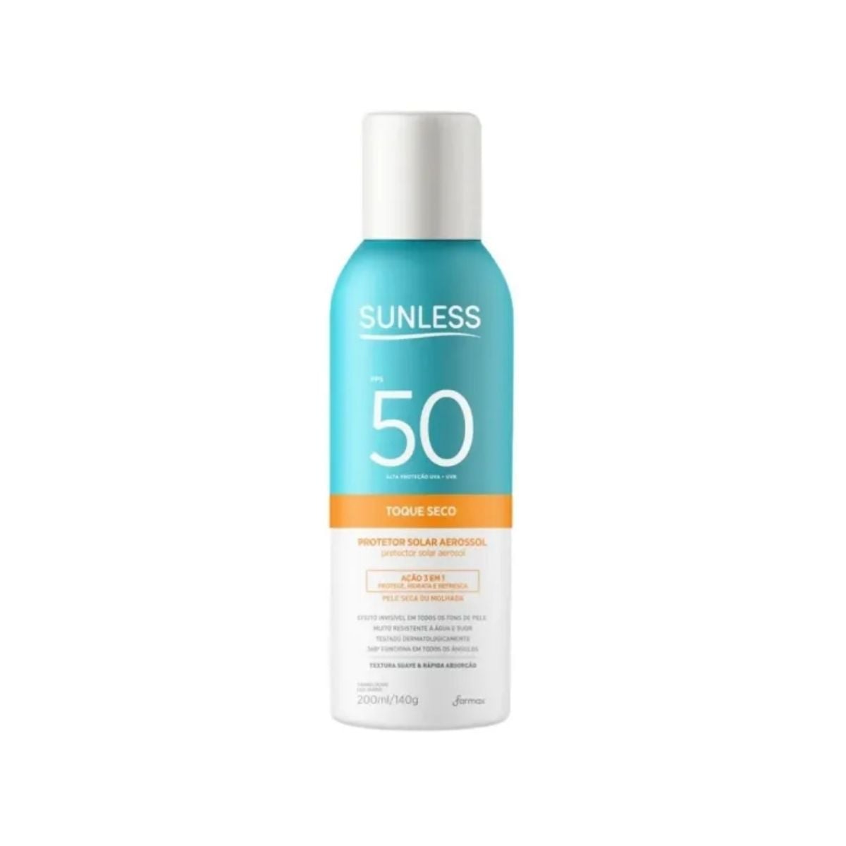 PROTETOR SOLAR AEROSSOL SUNLESS 200ML FPS 50 TOQUE SECO (12)